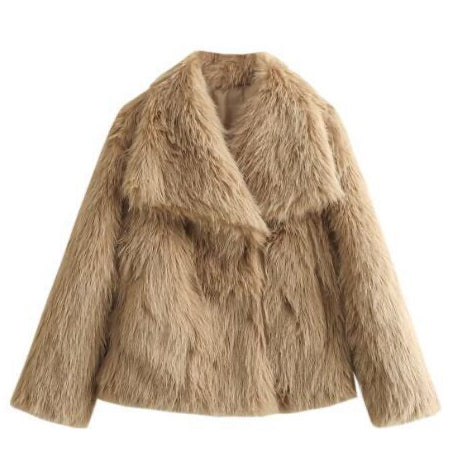 Winter-Plüschmantel für Damen