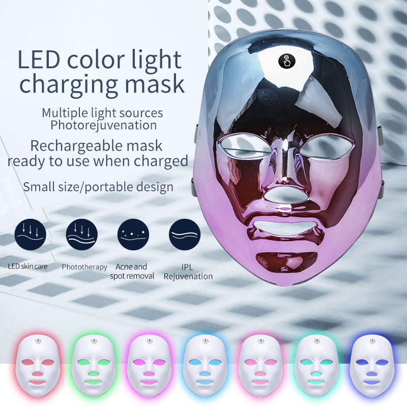 Wiederaufladbare LED-Gesichtsmaske gegen Akne und Sommersprossen – LED-Farblicht-Maske
